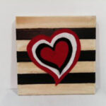 Cuadro de madera con corazón
