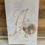 Lienzos grabados y pintados a mano